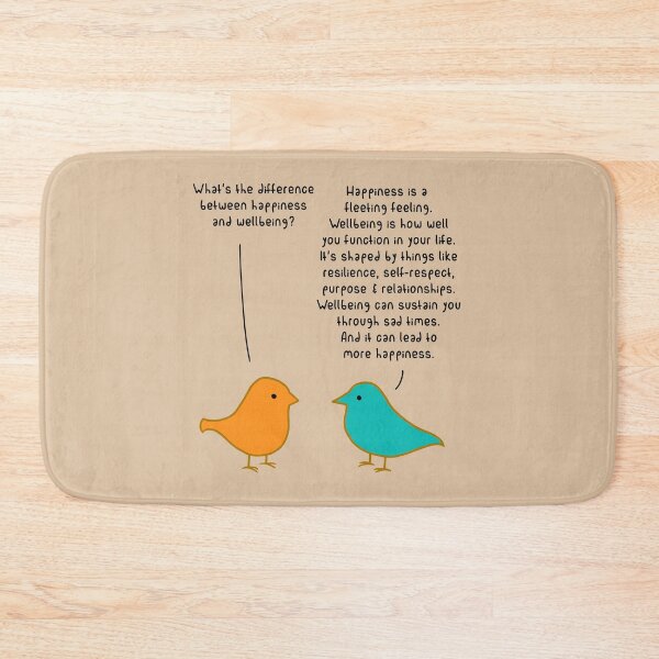 Item preview, Happiness vs Wellbeing - Cocoa designed and sold by ImperfectLife.