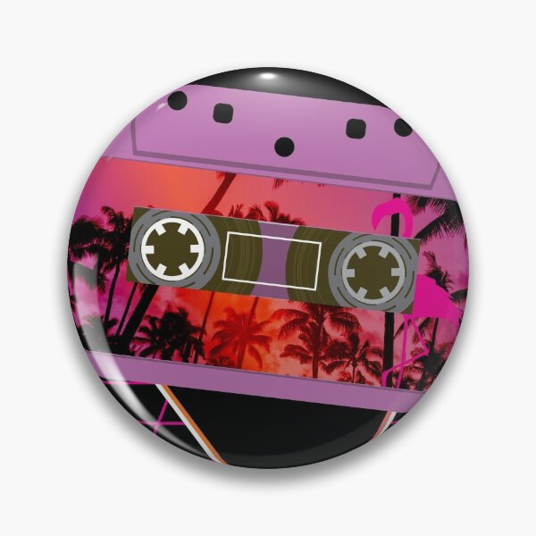 Item preview,  Retrowave Synthwave Grid Cassette Tape designed and sold by ghost888.