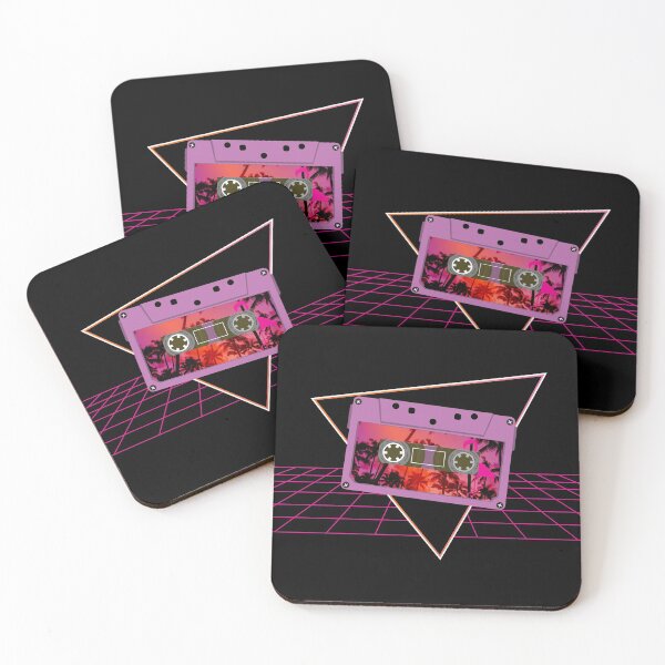 Item preview,  Retrowave Synthwave Grid Cassette Tape designed and sold by ghost888.