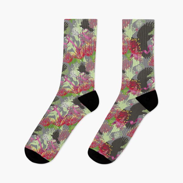 Item preview, Flying Tuis, Pink Ribbon and Pohutukawas designed and sold by iskamontero.