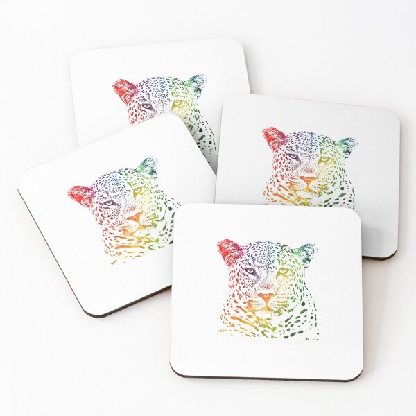 Item preview, Leopard Jaguar Face African Animal Watercolor Graphic designed and sold by SpookshowDesign.