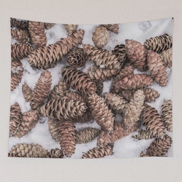 Item preview, Spruce Cones on Fresh Snow - Color Version designed and sold by Amy Mitchell.