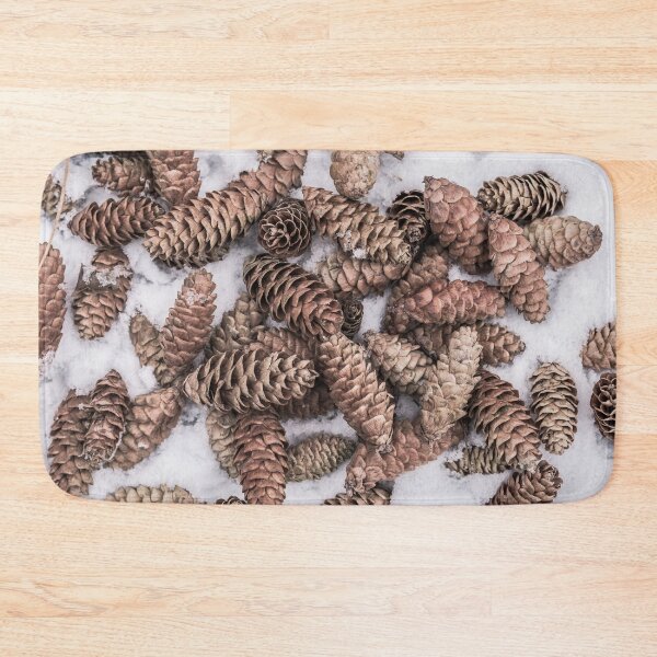 Item preview, Spruce Cones on Fresh Snow - Color Version designed and sold by Amy Mitchell.