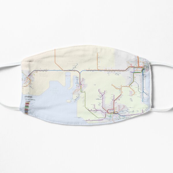 Australian Rail Map Flat Mask