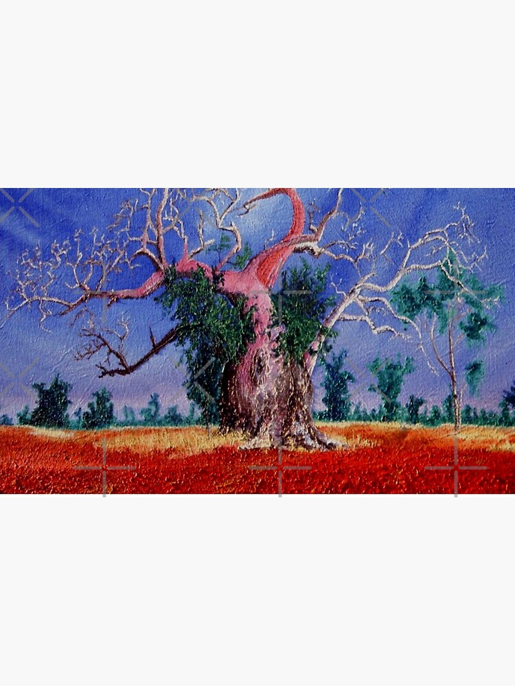 Outback Boab Tree - Print of Oil on canvas original artwork by RipeBananaShop