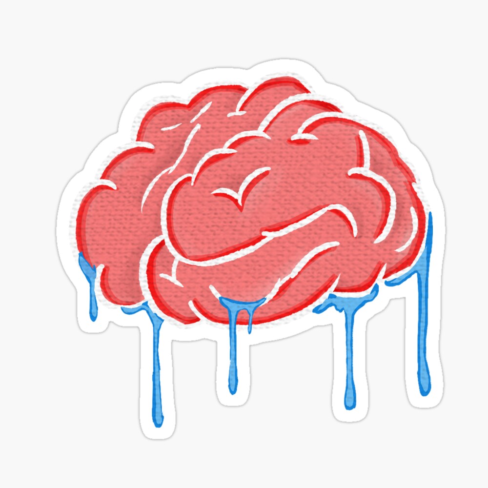 Brain Dribble Logo Sticker for Sale by Tyler Damsma