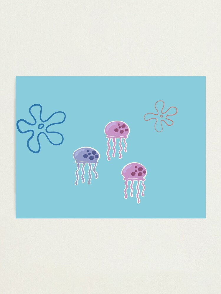 SpongeBob jellyfish pack Photographic Print for Sale by caliclem