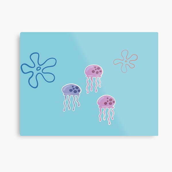 Spongebob Jellyfish Metal Prints for Sale