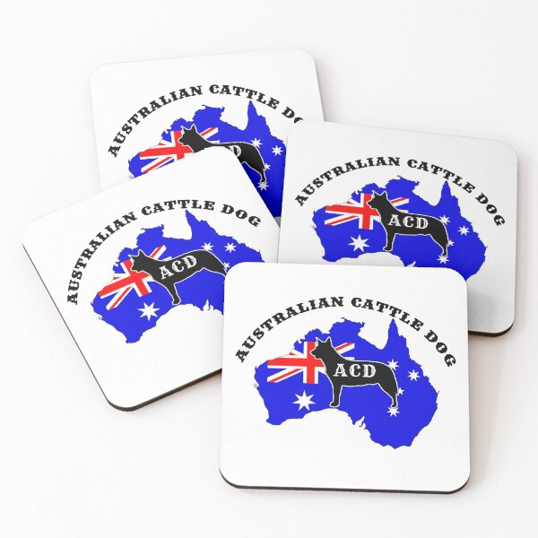 Item preview, Australian Cattle Dog (ACD) Heeler Australia and Flag designed and sold by sidehustledog.