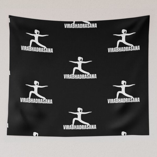 Item preview, Woman Silhouette Yogi on Warrior 2 Yoga Pose Virabhadrasana designed and sold by Damitparasayo.