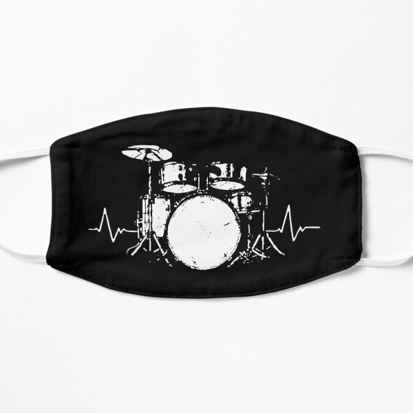 Drum Set Heartbeat Masks Flat Mask