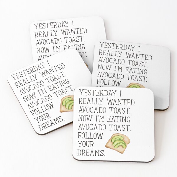 Item preview, Follow Your Dreams Avocado Toast designed and sold by Dollfacedesign.