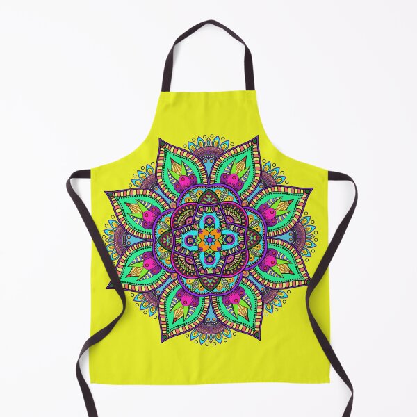 Item preview, Mandala 3 - Geometric Pattern with Black Outline - on Yellow by Amanda M Lucas designed and sold by Amanda Lucas.