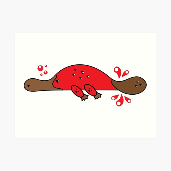 Platypus Platypattern Art Print