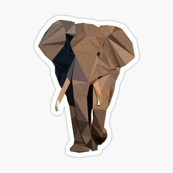 Geometric Elephant Sticker
