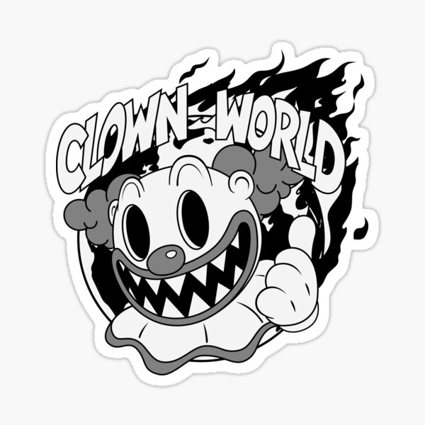 Item preview, Black and White Halloween Clown World  designed and sold by WestenerUSA.