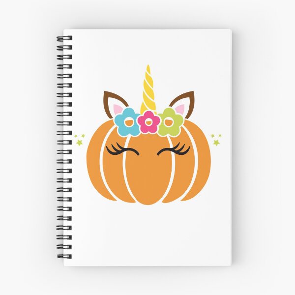 Item preview, Cute Pumpkin Unicorn with lashes and flowers designed and sold by FazCreations.