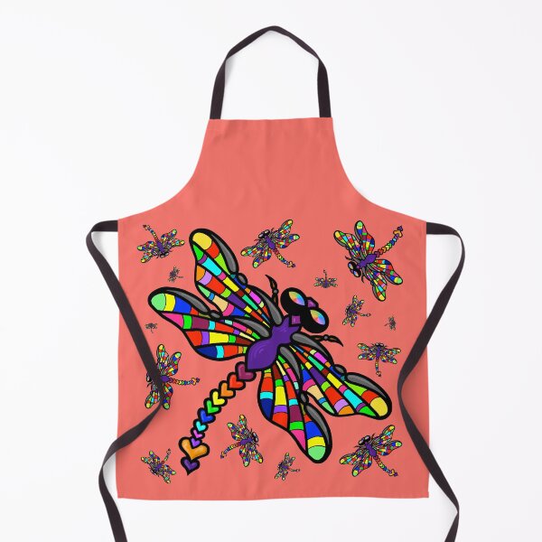 Item preview, Colourful Dragonflies. The original multi-coloured Dragonflyght - Living Coral by Amanda M Lucas designed and sold by Amanda Lucas.