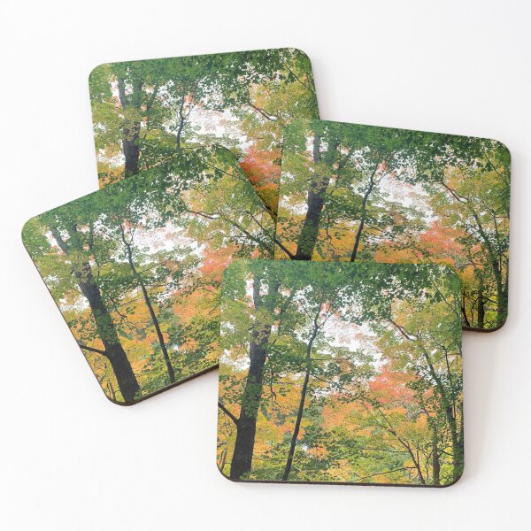 Item preview, Fall woods with maple leaves designed and sold by MiaoMiaoYu.