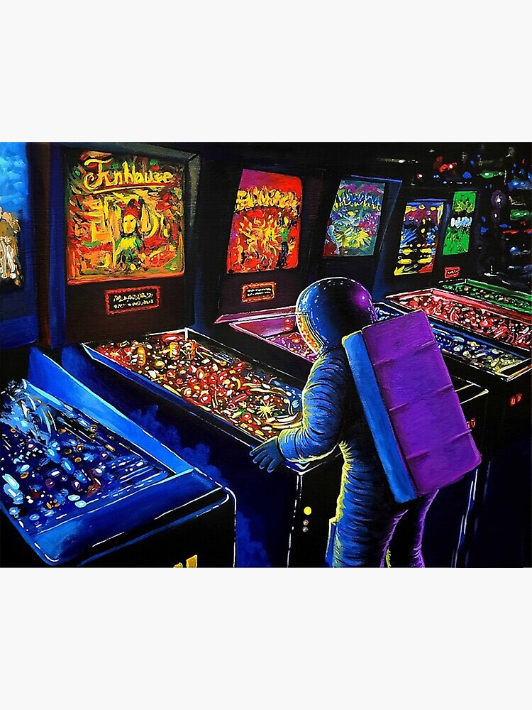 Disover pinball in space Premium Matte Vertical Poster