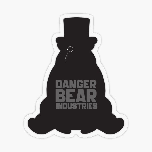 Top Hat Bear from Danger Bear Industries Transparent Sticker