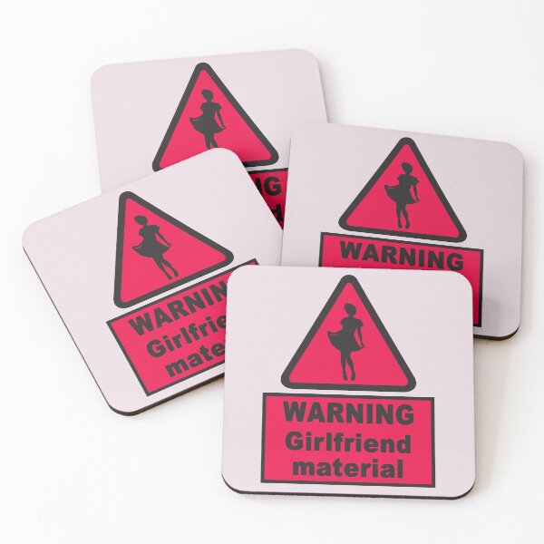 Item preview, Warning Girlfriend Material Funny Traffic Sign Design, Gift for single friend designed and sold by Polokat.
