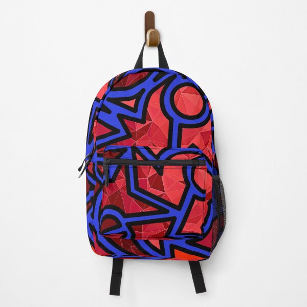 Item preview, Joopies ~ Red Fractals on Blue - Abstract Geometric Pattern of Dancers by Amanda M Lucas designed and sold by Amanda Lucas.