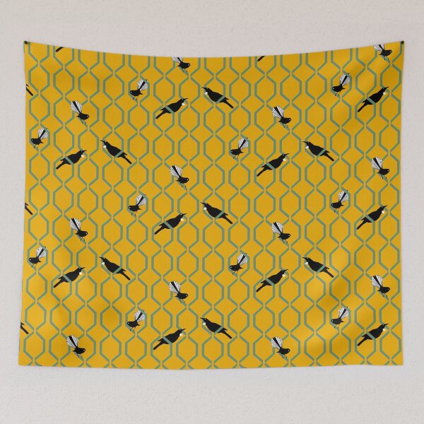 Item preview, Tui and Fantail on a Lattice designed and sold by iskamontero.
