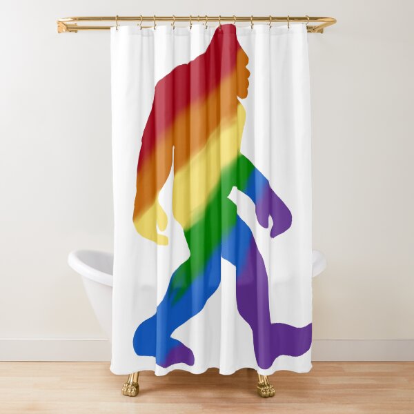 Vista previa del artículo con la obra «Bigfoot arcoiris», diseñado y vendido por Unhinged Heather.