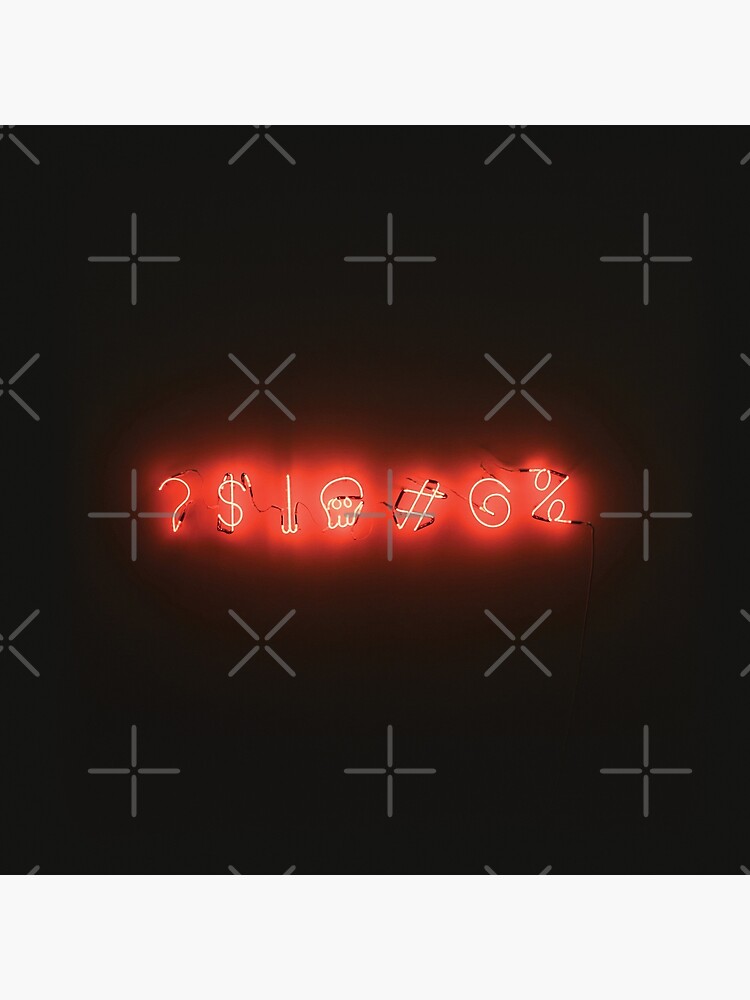 Neonstrassenlaternenbar Stadtisch Nicht Glucklich Verruckte Lustige Symbole Fluchend Stofftasche Von Iresist Redbubble