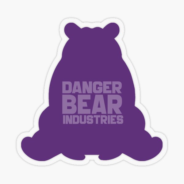 Purple Bear from Danger Bear Industries Transparent Sticker
