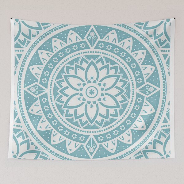 Item preview, Blue circular relaxing mandala designed and sold by soniaaseguin.