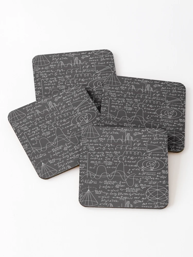 Thumbnail 1 of 5, Coasters (Set of 4), Math pattern designed and sold by Creative Colors99.