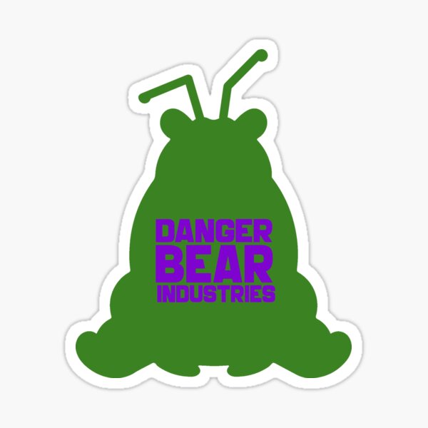 Little Green Bear from Danger Bear Industries Glossy Sticker