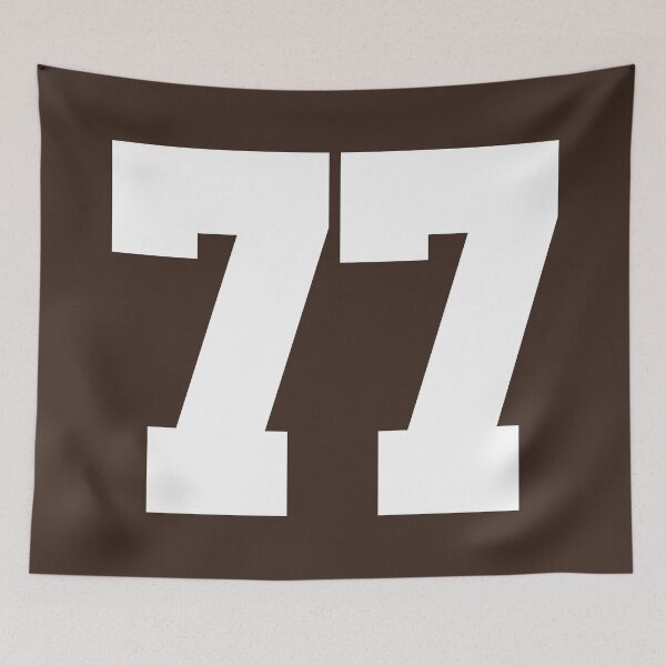 Item preview, 77 Number Cleveland Sports Seventy-Seven Brown Jersey designed and sold by HelloFromAja.