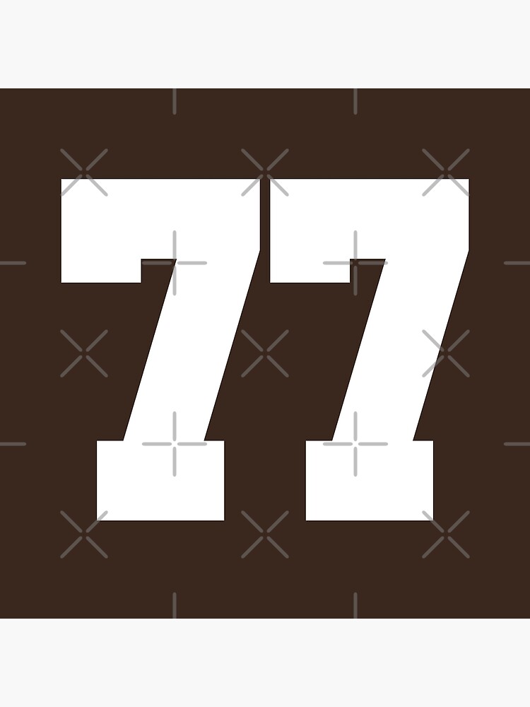 77 Number Cleveland Sports Seventy-Seven Brown Jersey Sticker for Sale by  HelloFromAja