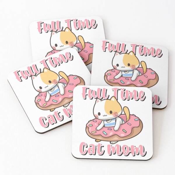 Item preview, Full Time Cat Mom Cute Cat in Sprinkled Donut  designed and sold by Dollfacedesign.