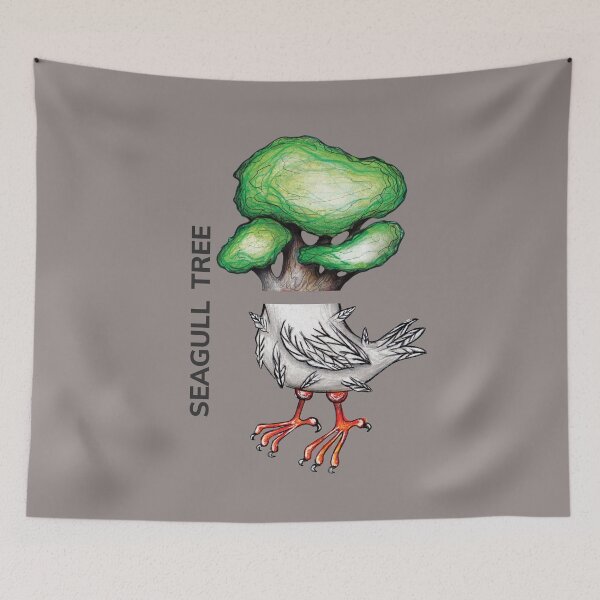 Item preview, SEAGULL TREE by FrankenDuo warm grey designed and sold by FrankenDuo.