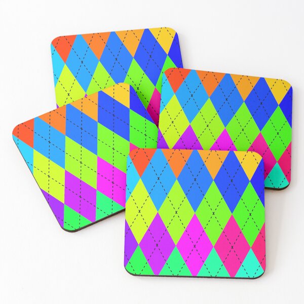 Item preview, rainbow argyle pattern designed and sold by mockbridge.