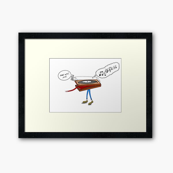 Record Player Dude Framed Art Print