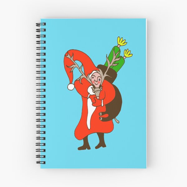Item preview, Saint Nicholas with Deer on Light Blue Board  designed and sold by Istvan Ocztos.