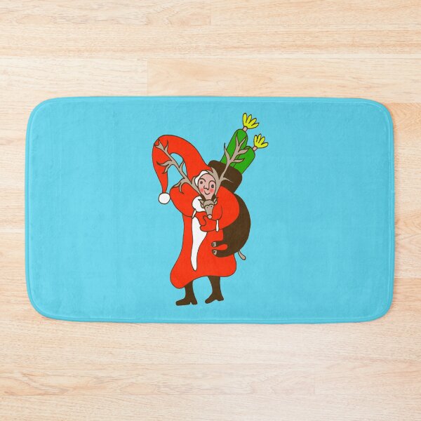 Item preview, Saint Nicholas with Deer on Light Blue Board  designed and sold by Istvan Ocztos.