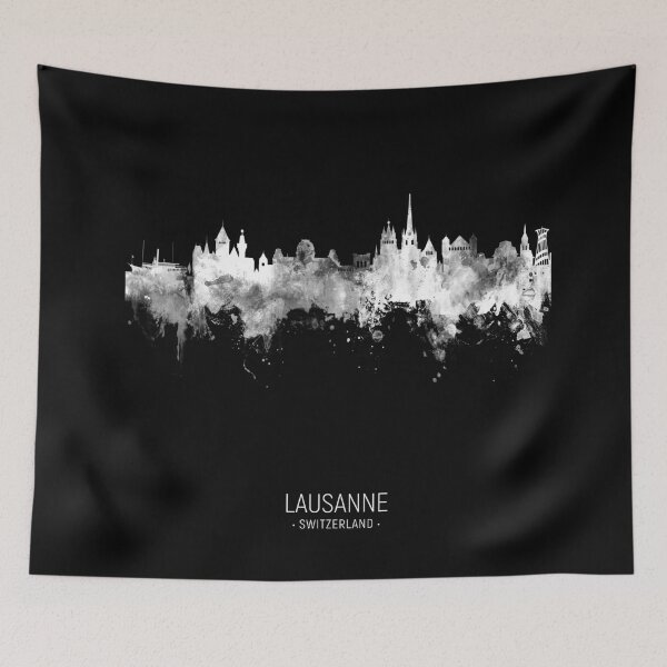 Item preview, Lausanne Switzerland Skyline designed and sold by ArtPrints.