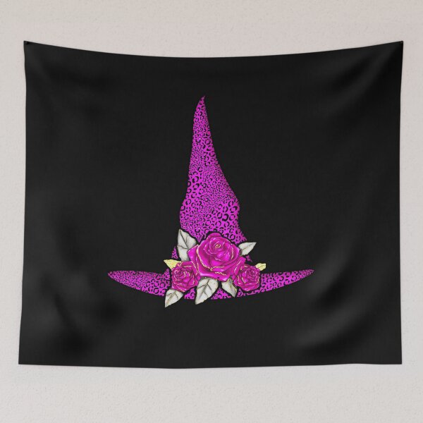 Item preview, Pink Witch Hat Fancy Leopard Animal Print Roses designed and sold by funnytshirtemp.
