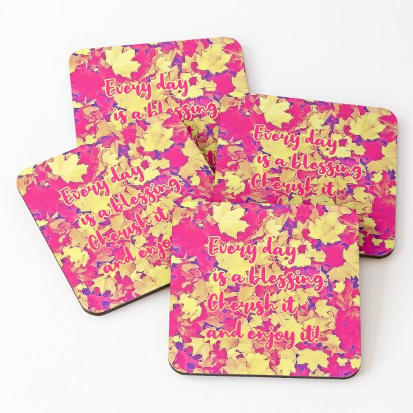 Item preview, Every Day Is A Blessing Golden Leaf Art Printing designed and sold by iASunshine.
