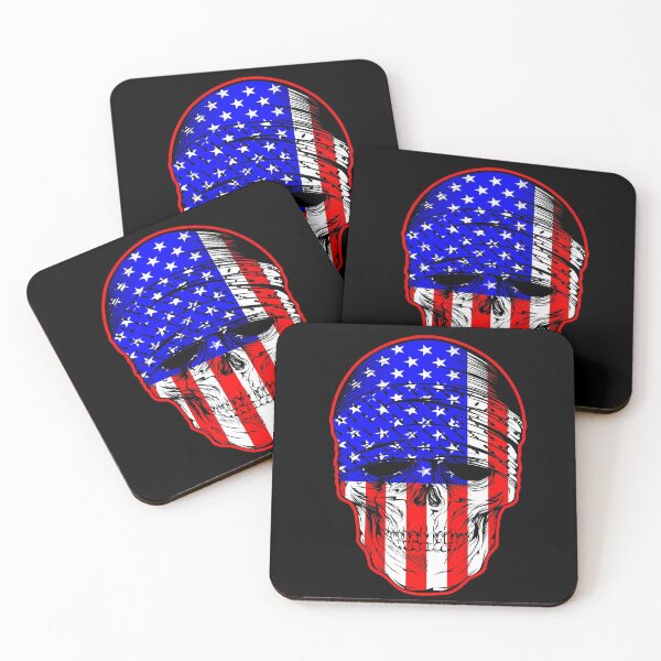 Item preview, Skull with American flag designed and sold by Astralia.