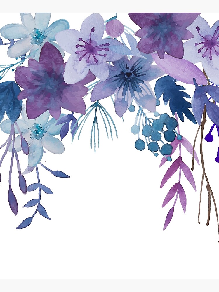 Blue Purple Flowers by junkydotcom
