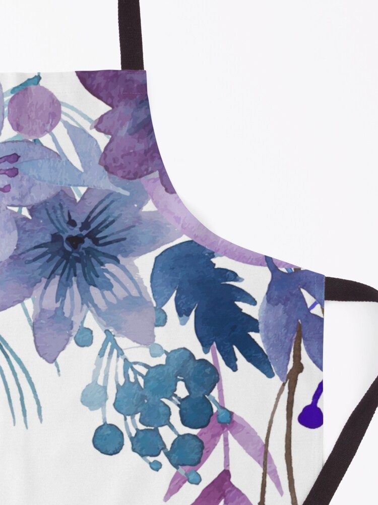 Alternate view of Blue Purple Flowers Apron