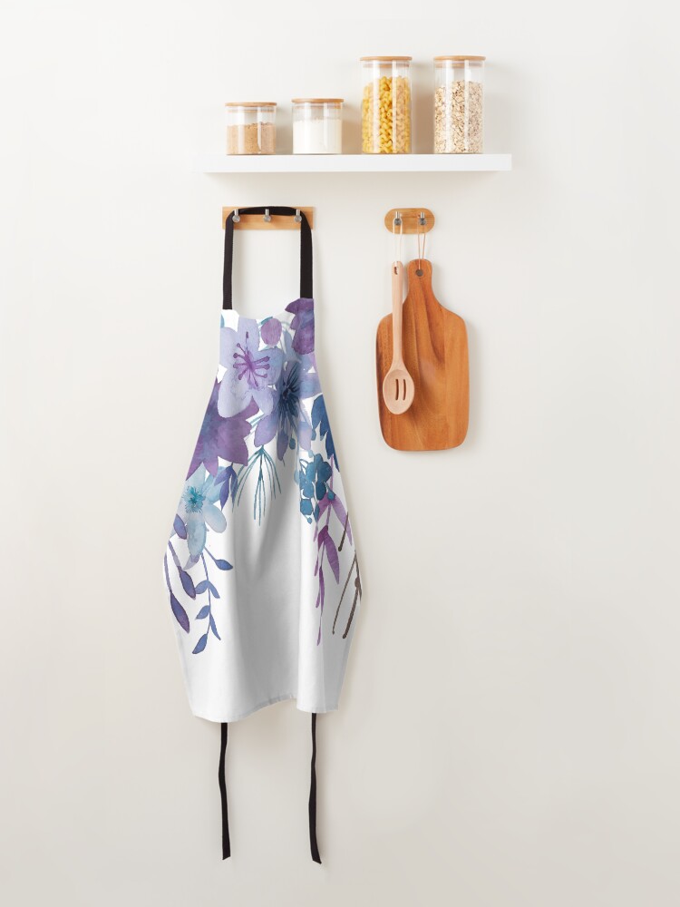 Alternate view of Blue Purple Flowers Apron