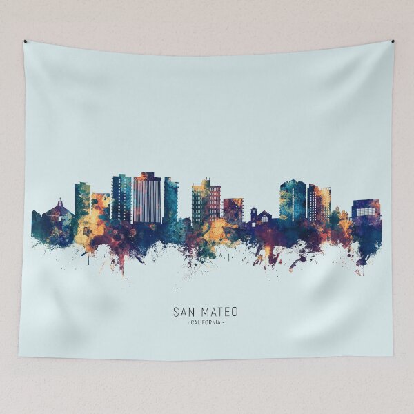 Item preview, San Mateo California Skyline designed and sold by ArtPrints.